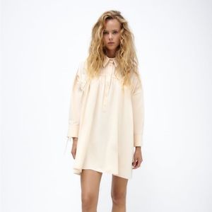 Zara ruched front shirtdress